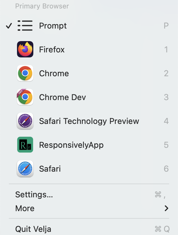 List of browsers