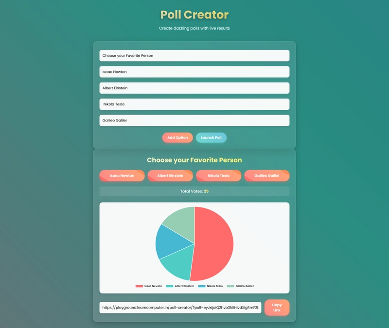 Build Your Own Real-Time Poll Creator with Instant Visual Results 📊