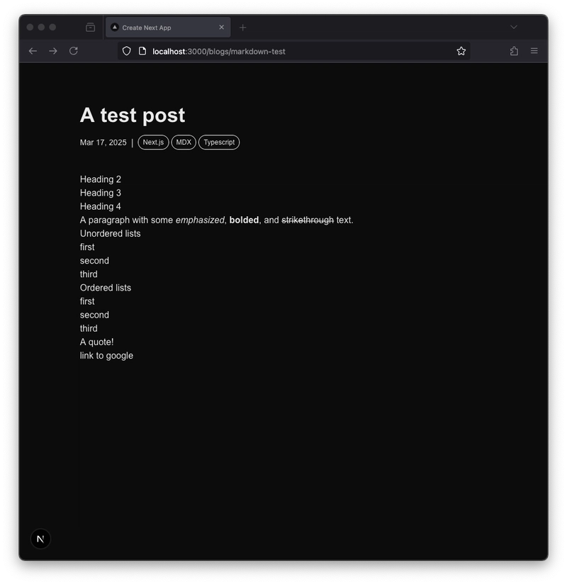 Getting started with Next.js 15 and MDX