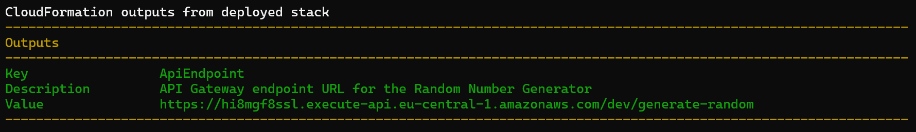 Deployed endpoint test
