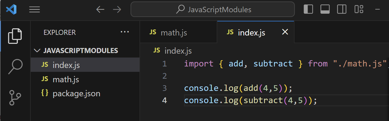 Importing Multiple Named Exports Example
