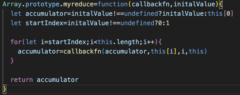 Understanding Custom Array.prototype.reduce and Its Implementation