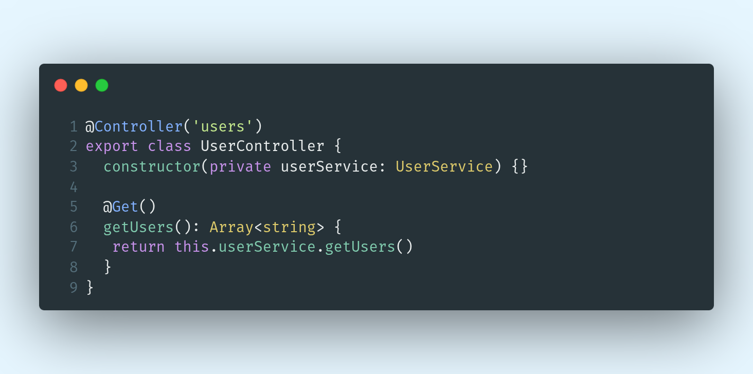 NestJS Inyeccion en el constructor