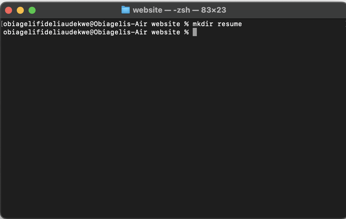 Create a directory