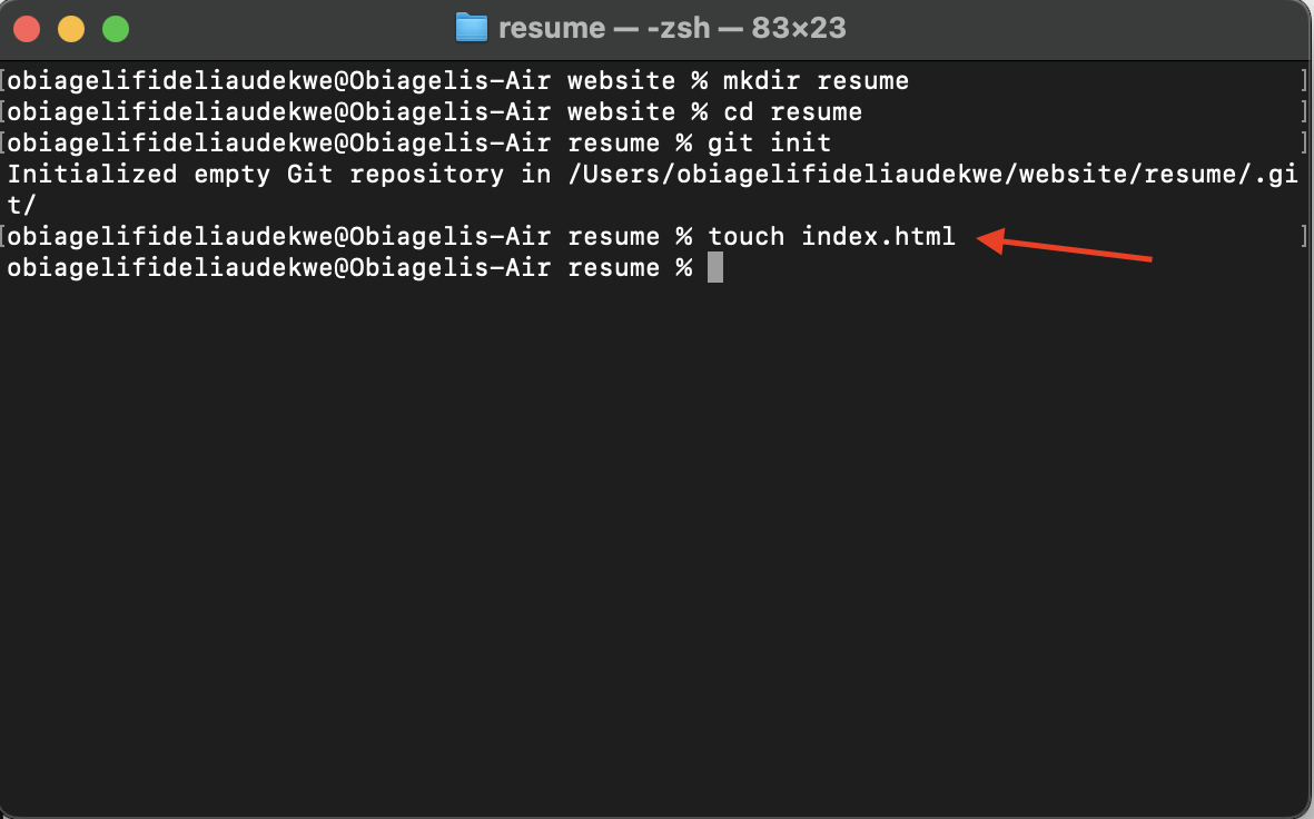 Create empty document