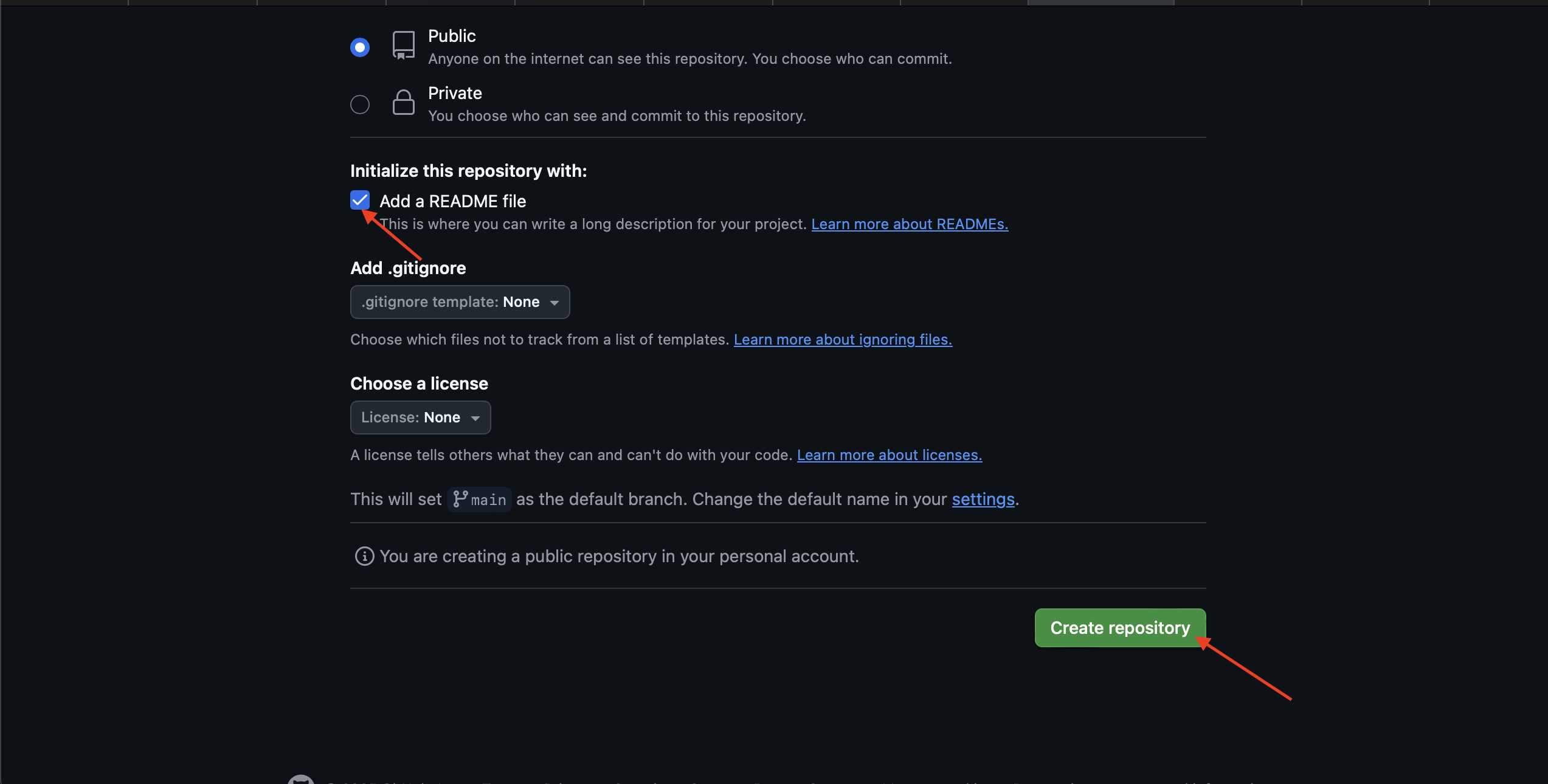 Create repository