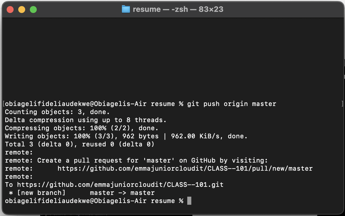 Pushing file to github