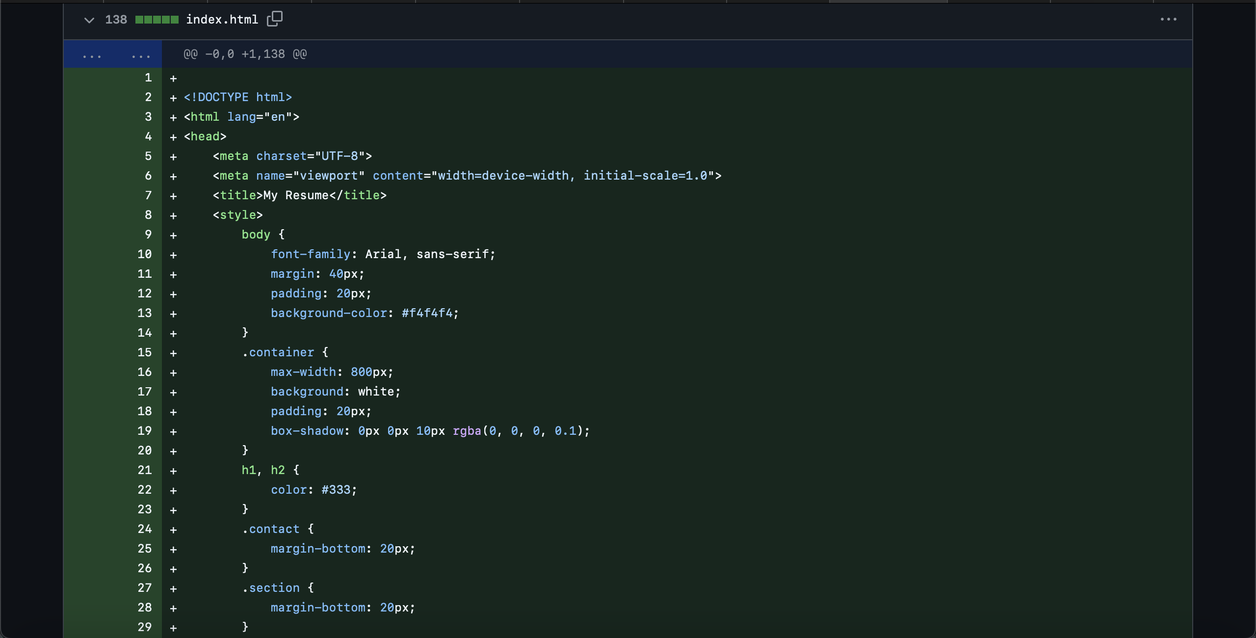 Created file on github