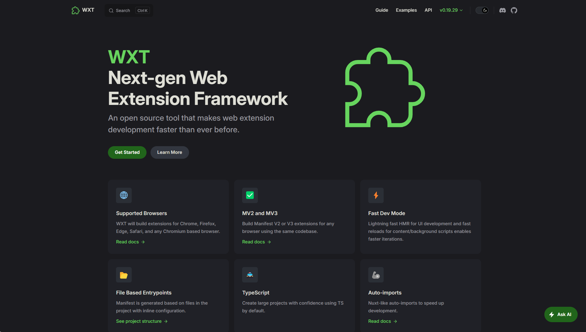 WXT Browser Extension Framework