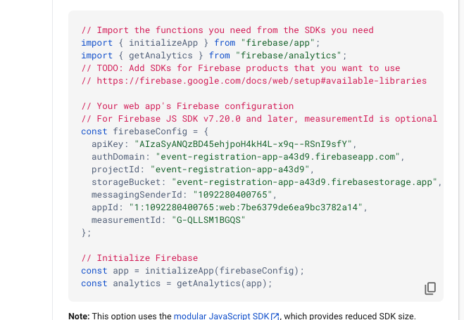 Firebase ENV keys