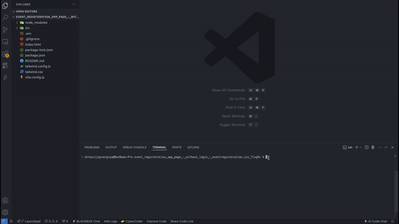 App running locally