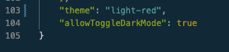 theme settings