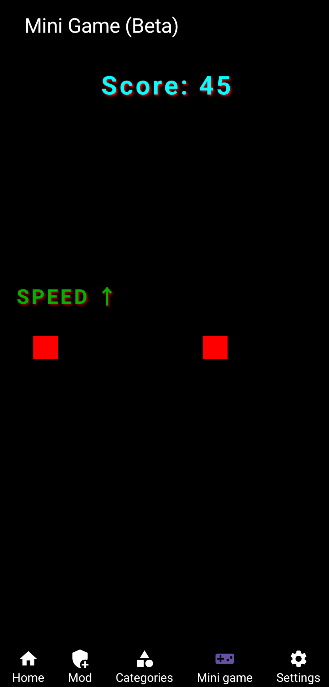 Dino Run game clone UI