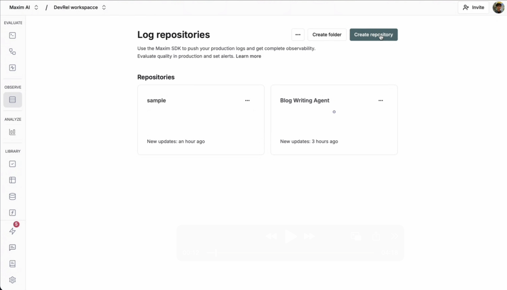 Maxim Dashboard