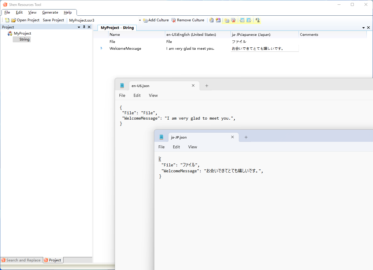 Generate JSON files for referencing them in a Web project