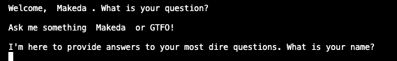 Screenshot of Magic 8-Ball saying 