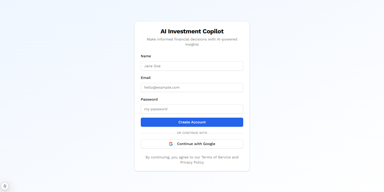 Sign Up Page