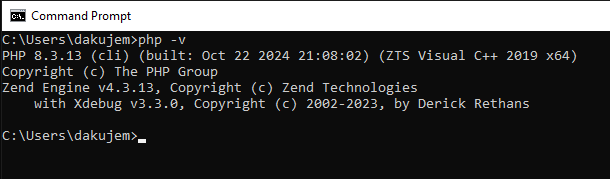 php version with xdebug