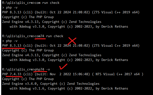 php version check fail
