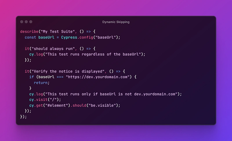 Smart Test Execution in Cypress: Dynamically Control Test Execution
