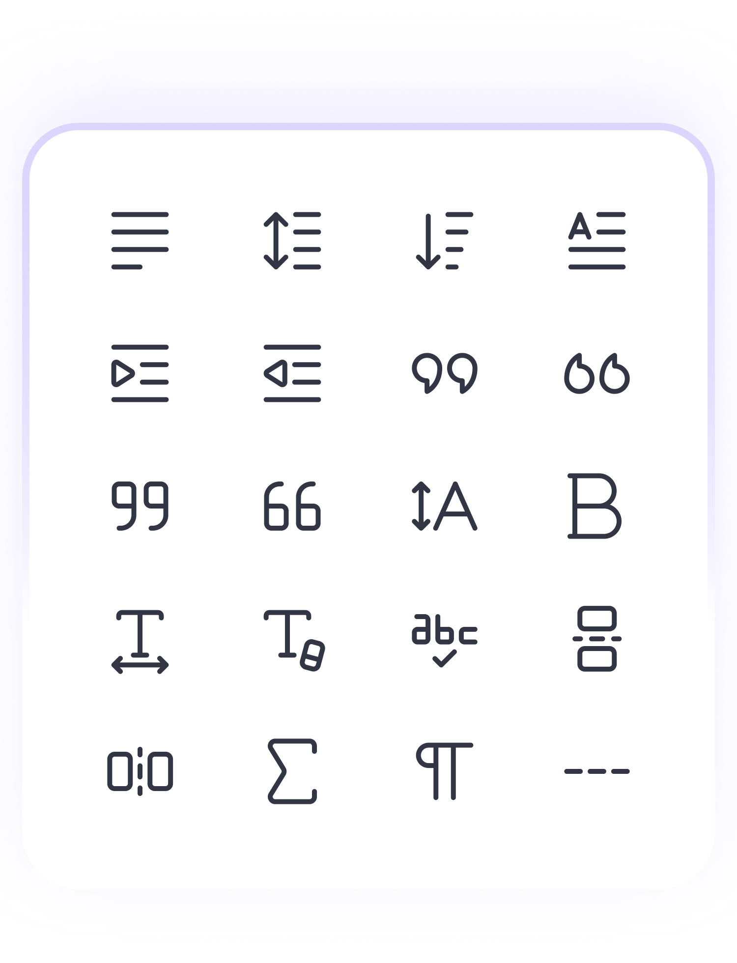 Text Editor Icons
