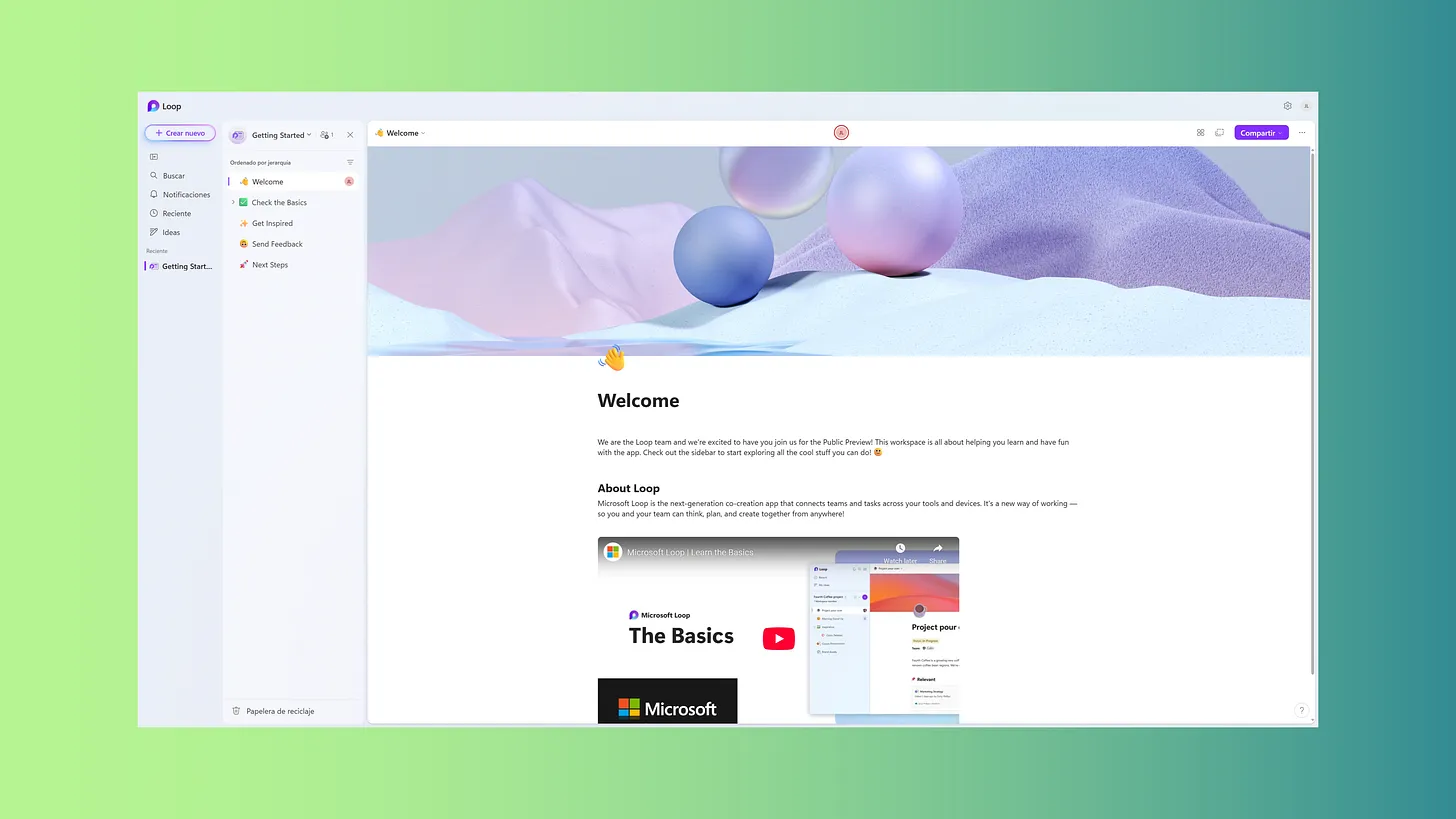 An example of a Loop Page