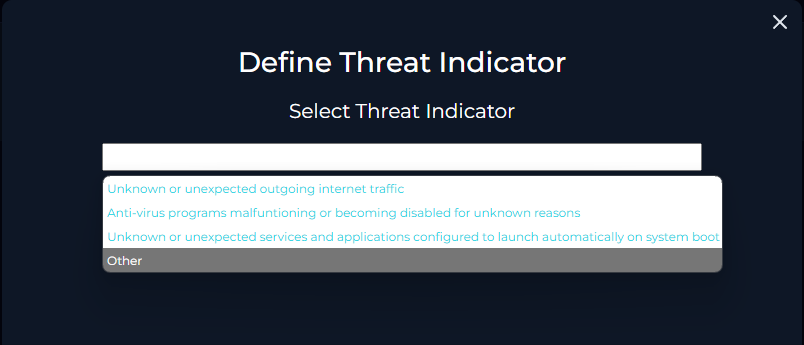Define Threat Indicator - 123