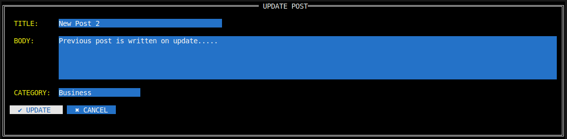 Post Update Screenshot