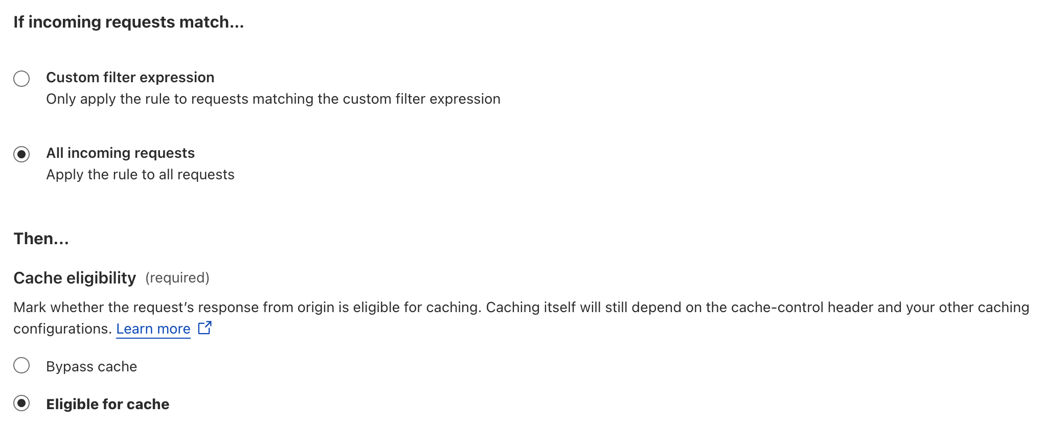 Cache Rule Cache Everything