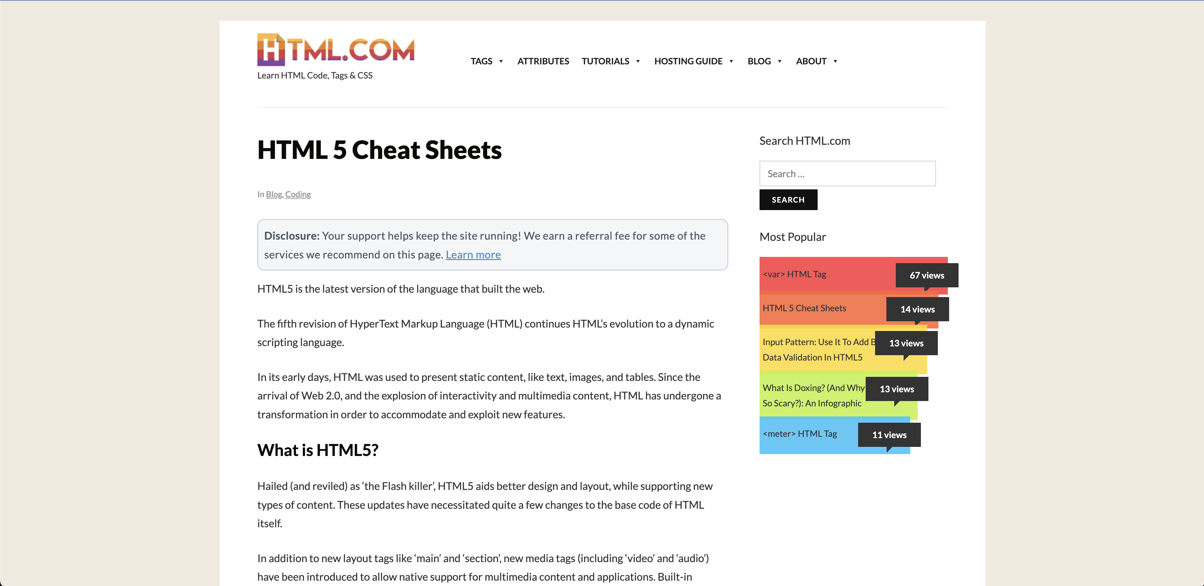 HTML5 Cheat Sheet