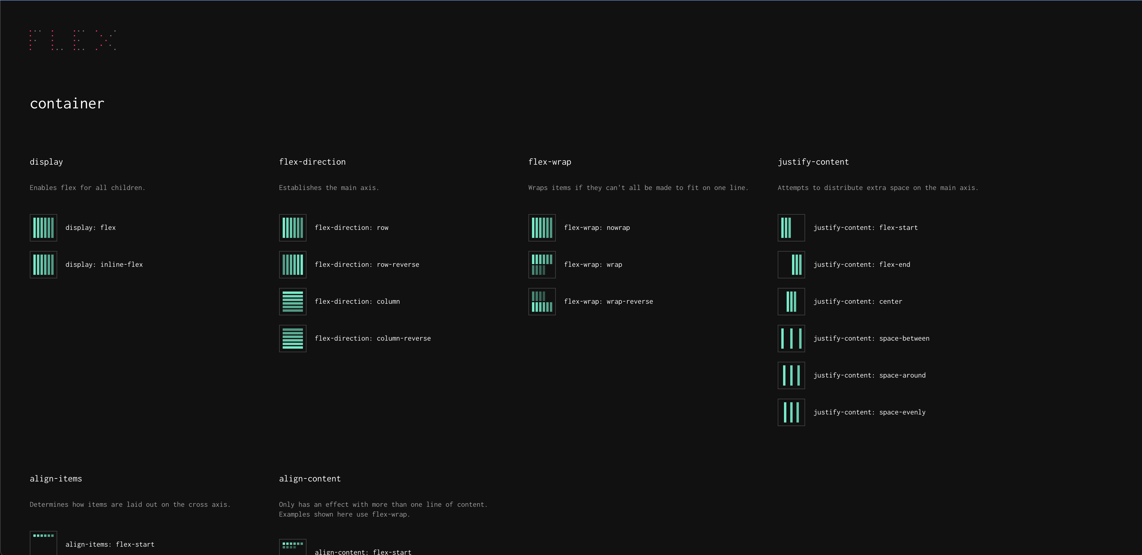Flex cheat sheet