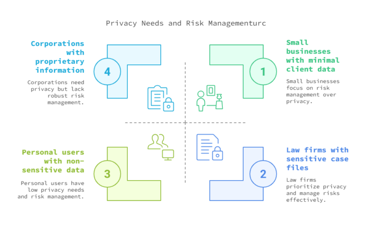 Mapping Privacy Needs and Risk Management Across Different Entities