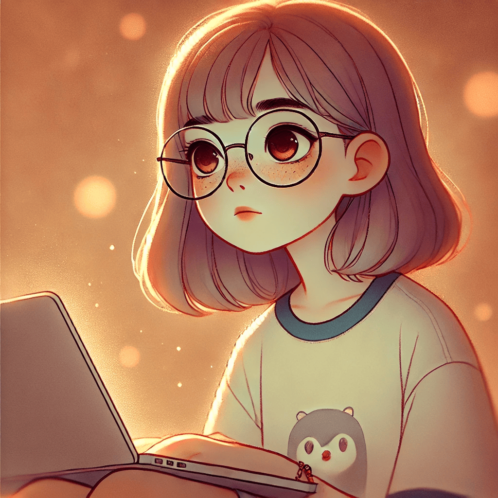 A girl deep in reflection