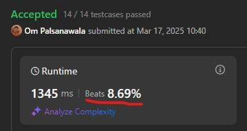 Leetcode's runtime 