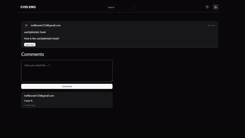Optimistically updating the UI with the useOptimistic hook