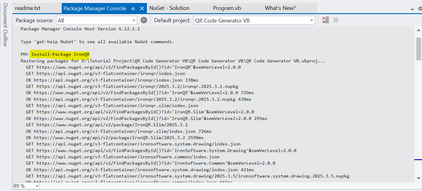 Install IronQR
