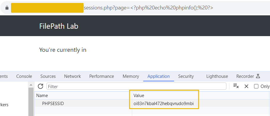 Getting the value of the PHPSESSID