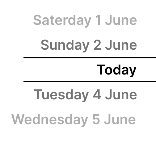 Scroll-based date picker