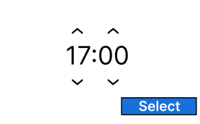  Up/down buttons time selector