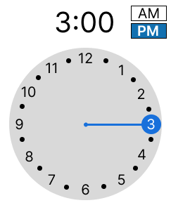 Analog clock time picker