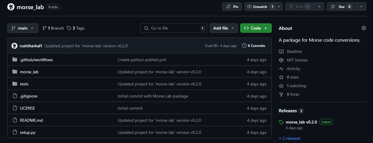 Morse_Lab Repo