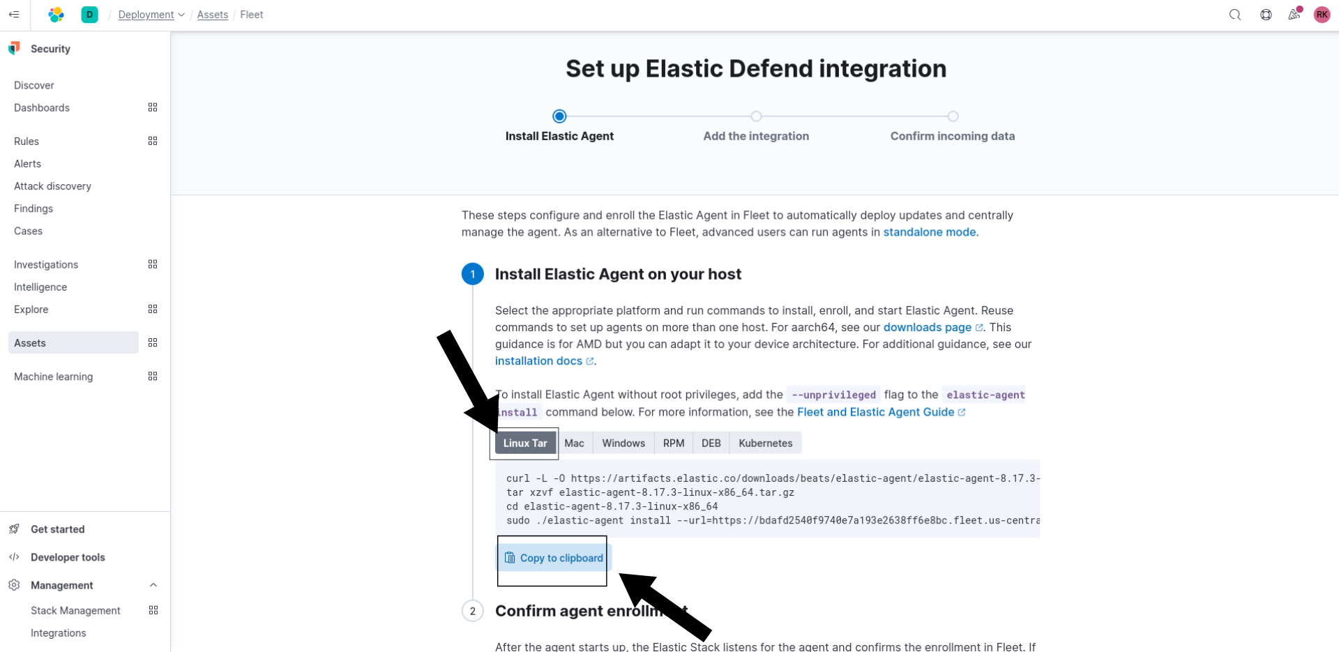 Install Elastic Agent