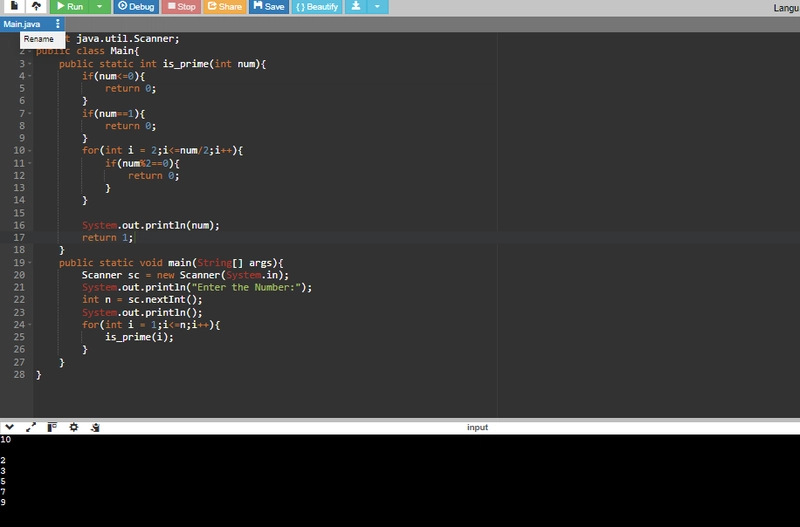 Prime Numbers Till N!