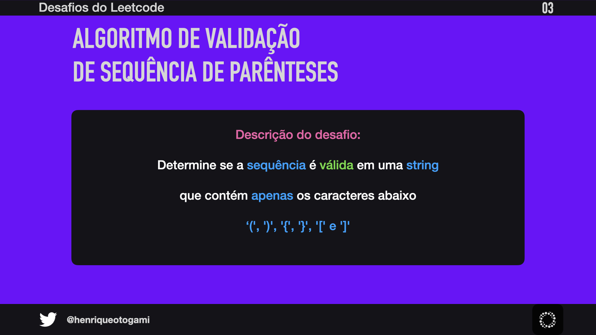 Slide 03 - Descrição do desafio