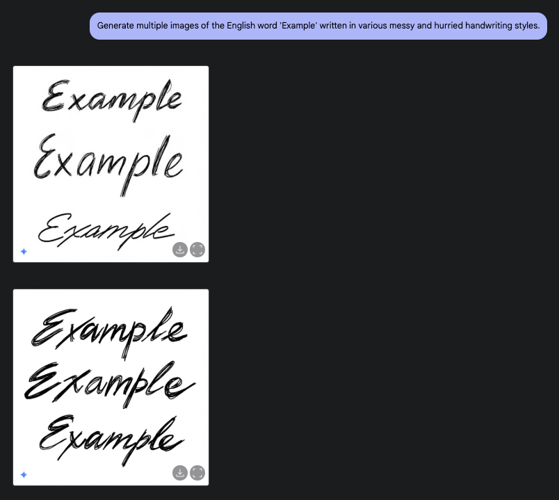 A screenshot of the Google AI Studio chat interface. The prompt at the top reads: 