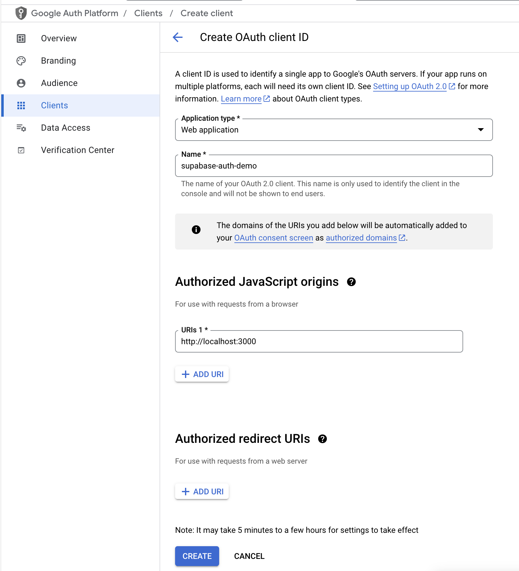 Get callback URL from Supabase