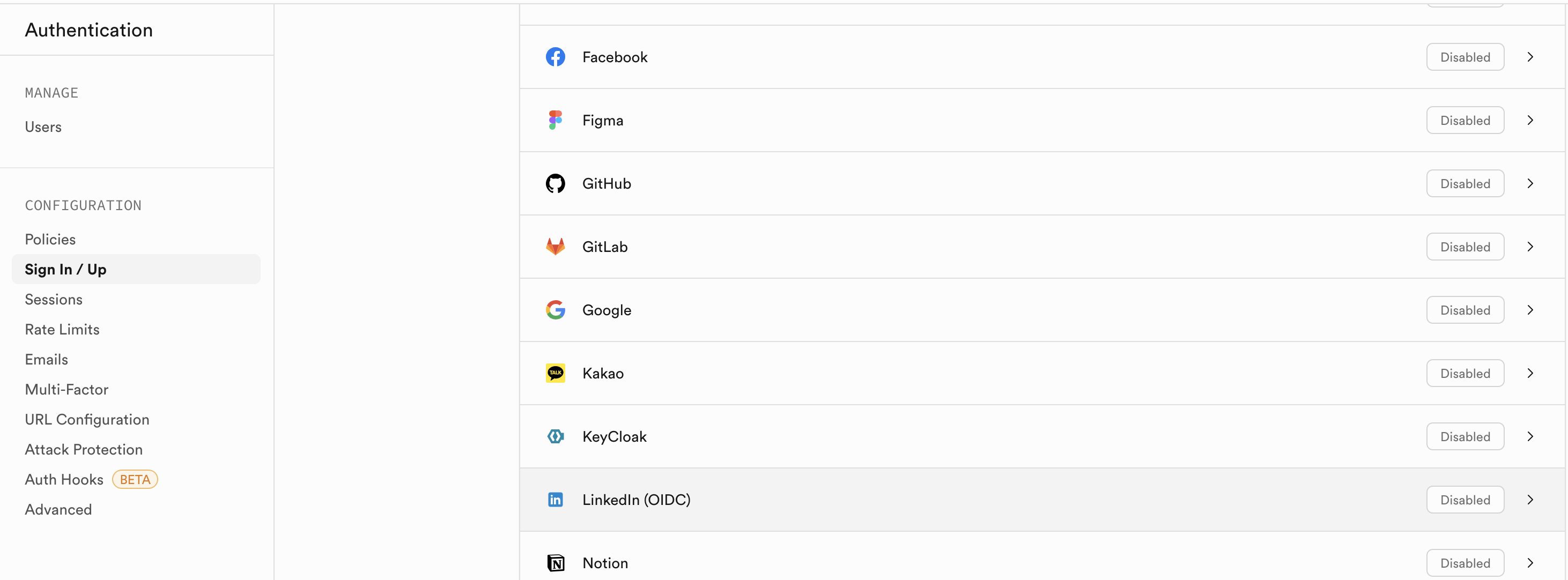Paste the callback URL in Supabase