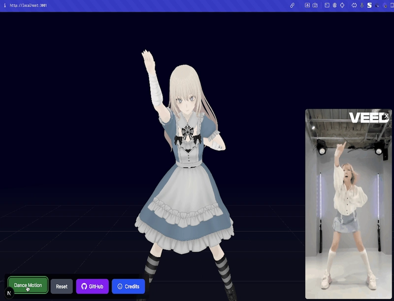 How to Make Your Favorite Anime Character Dance in 3D on the Web (Three.js + DeepMotion)
