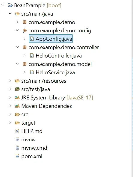@Bean annotation example in spring boot