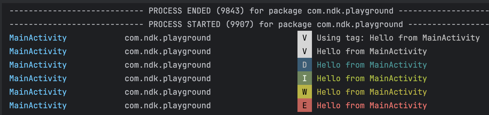 Log result